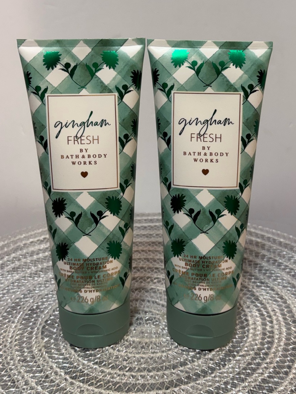 BBW Gingham Fresh Body Cream Set of 2 NWT